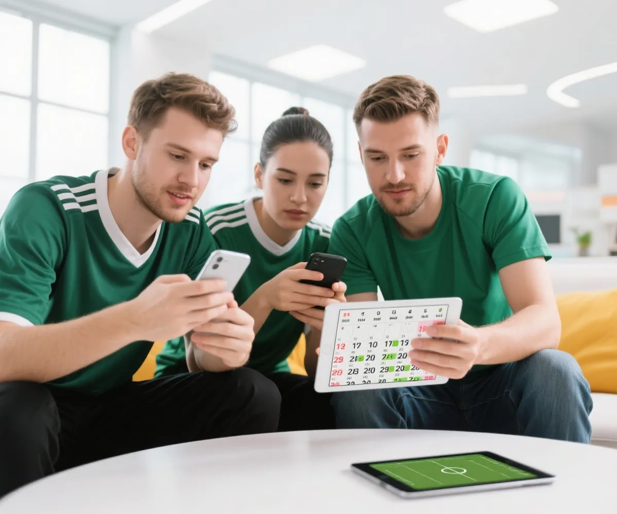 移动端查看体育赛程与资讯示意图